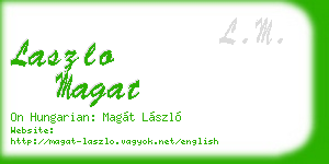 laszlo magat business card