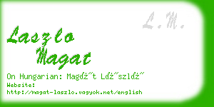 laszlo magat business card